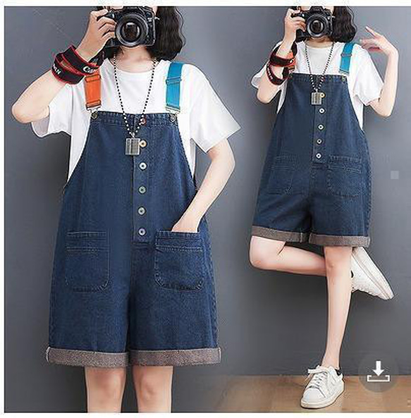 大きいサイズ レディース オーバーオール　サロペット　パンツ　ダメージ　新品 大きいサイズ レディース サロペット パンツ 新品