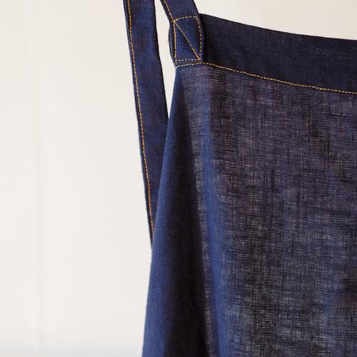 SALE□リネンツギハギエプロン□パッチワークデザイン／ナチュラル