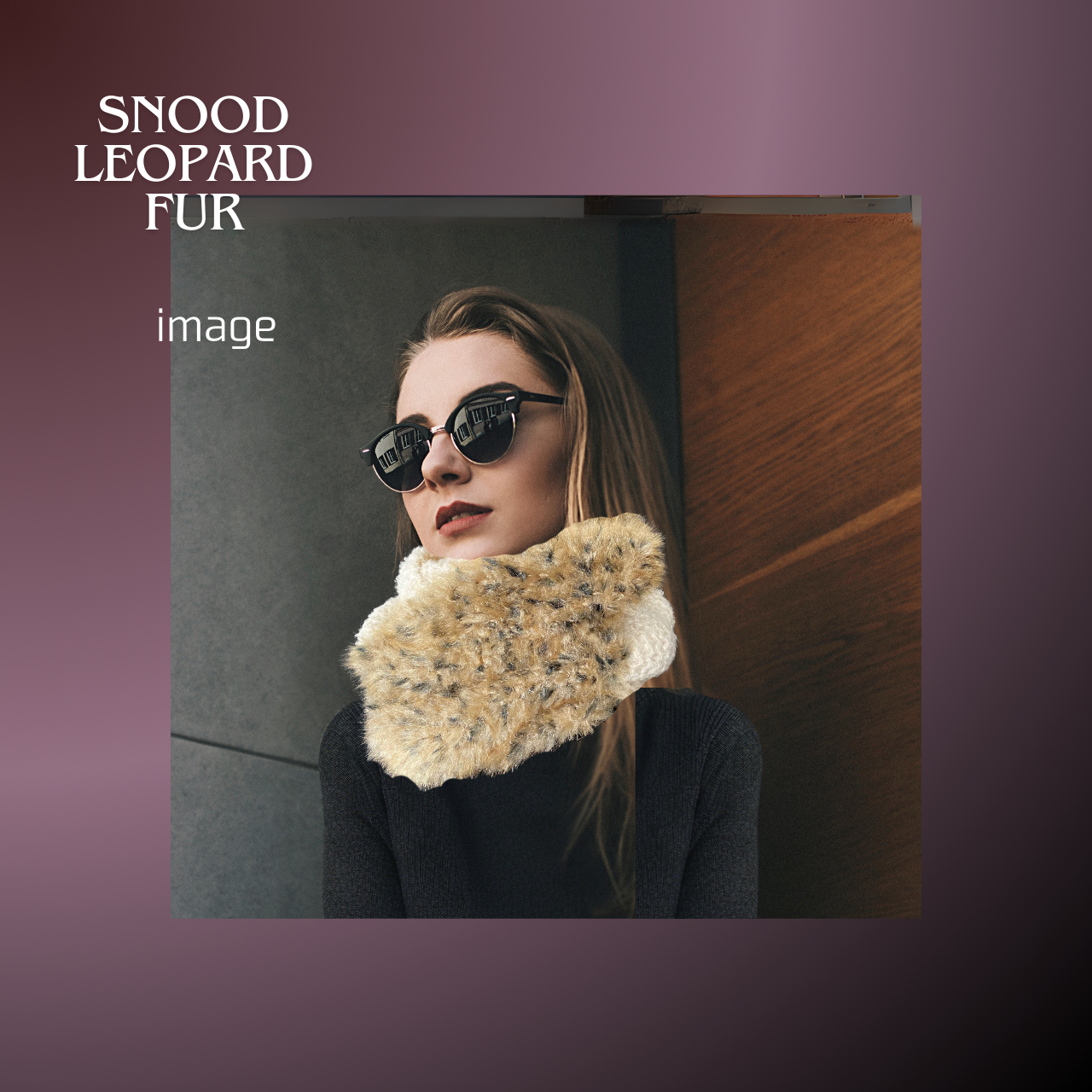 スヌード　レオパードファー