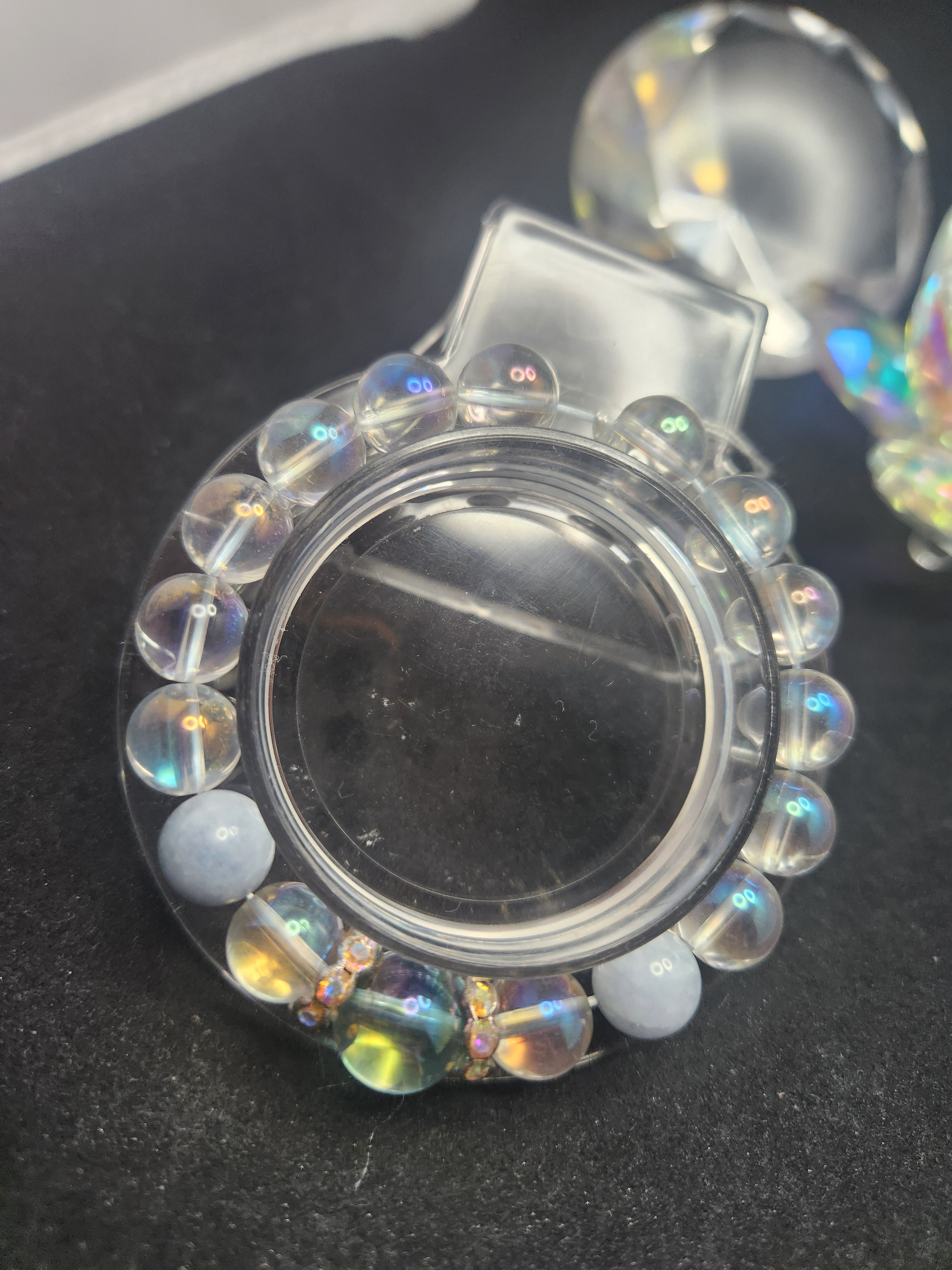 愛の泉天然石ブレスレット(アクアオーラ、レインボーオーラ、ミルキーアクアマリン)