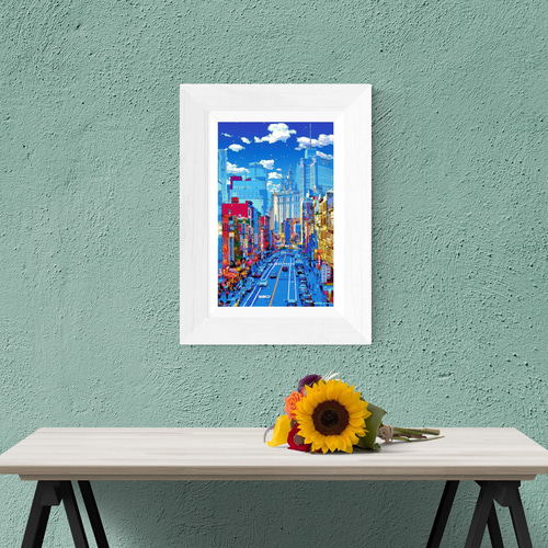 アートポスター】ニューヨーク イースト・ブロードウェイの街並み