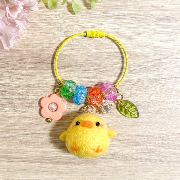 ♡色を楽しむ 羊毛フェルトのカラフルじゃらじゃらワイヤーリング