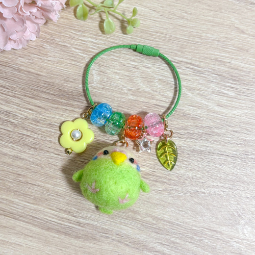 ♡色を楽しむ羊毛フェルトのカラフルじゃらじゃらワイヤーリング