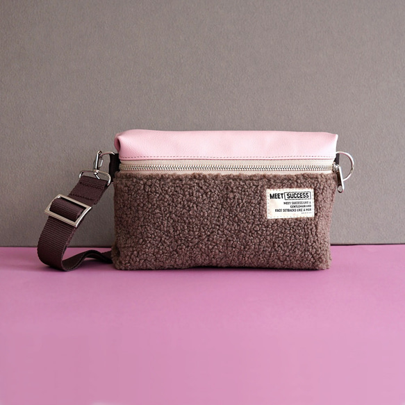 2月で今季販売終了！大人可愛いボアバッグ【くすみピンク/秋冬ミニ  