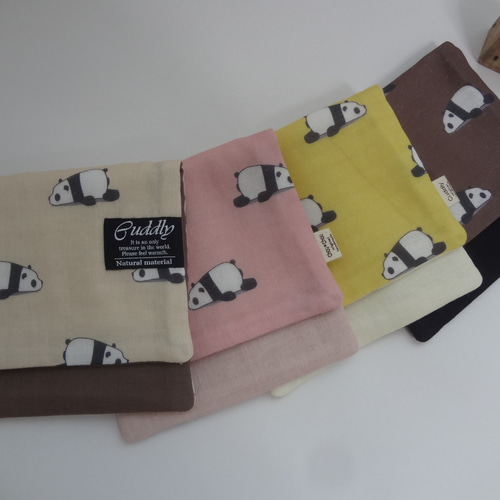 大きめ*パンダ*やわらかガーゼハンカチ4枚セット*ハンドメイド 大きめ*パンダ*やわらかガーゼハンカチ4枚セット ハンカチ・手ぬぐい