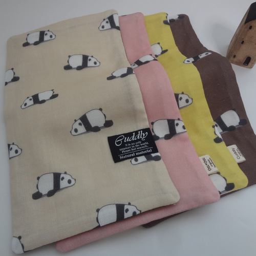 大きめ*パンダ*やわらかガーゼハンカチ4枚セット*ハンドメイド 大きめ*パンダ*やわらかガーゼハンカチ4枚セット ハンカチ・手ぬぐい