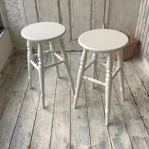 受注制作】ハイスツール・スツール・フレンチカントリー・高さ55