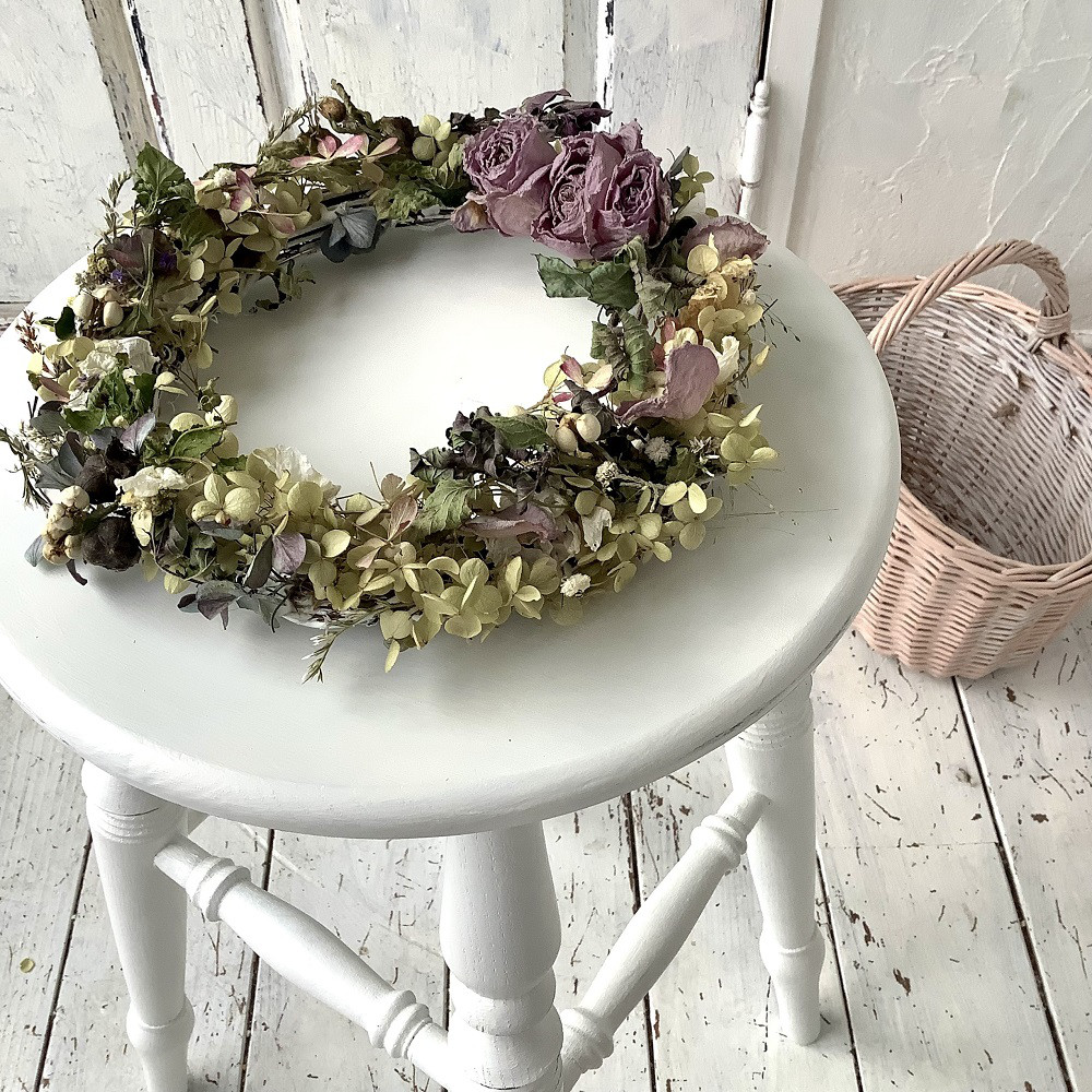 【受注制作】ハイスツール・スツール・フレンチカントリー・高さ55㎝・（キレイ目ホワイト・座面面取りタイプ）#11