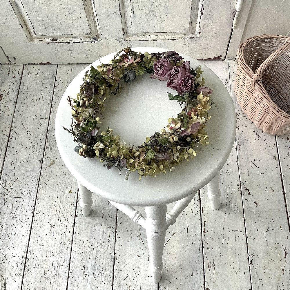 【受注制作】ハイスツール・スツール・フレンチカントリー・高さ55㎝・（キレイ目ホワイト・座面面取りタイプ）#11