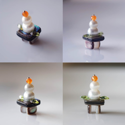 寶石鏡餅★珍珠、橄欖石、鮑魚、黑唇珍珠、紅玉髓 第2張的照片