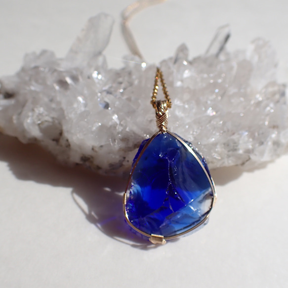 A様✨美✨超希少✨純正 シエラ産アンダラクリスタル✨タンザナイト×サファイヤ 女神巻き®︎アンダラクリスタル《タンザナイトファイヤー》の