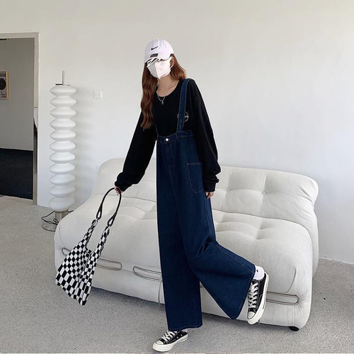 大きいサイズ レディース デニム サロペット パンツ オーバーオール