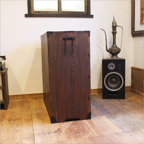 和ダンス ローチェスト アンティーク 無垢 ケヤキ 時代箪笥 リメイク品