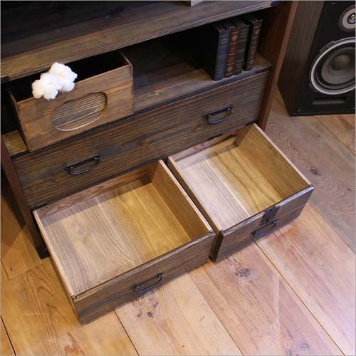 和ダンス ローチェスト アンティーク 無垢 ケヤキ 時代箪笥 リメイク品