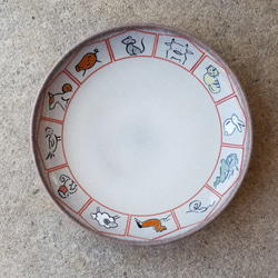 赤膚焼 奈良絵十二支皿 中皿 赤膚焼 大塩ほさな 通販 18500618｜Creema