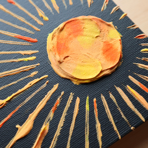 No.032 太陽のテクスチャーアート(陽) 絵画 Nakamurart 通販