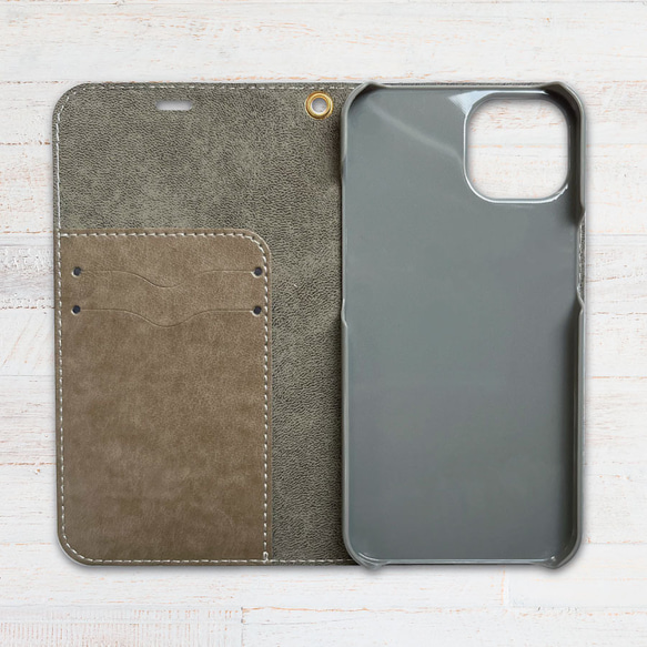 赤い リンゴ の イラスト 北欧 水彩 ベルトなし 帯なし ベルトレス 手帳型 iPhone スマホ ケース カバー 4枚目の画像
