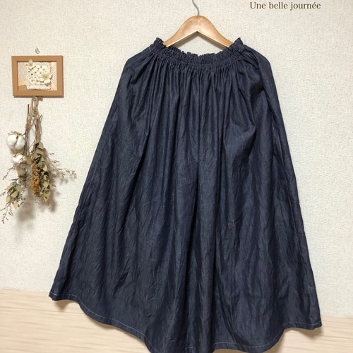 岡山の国産児島デニム セットアップ ベスト&スカート セットアップ