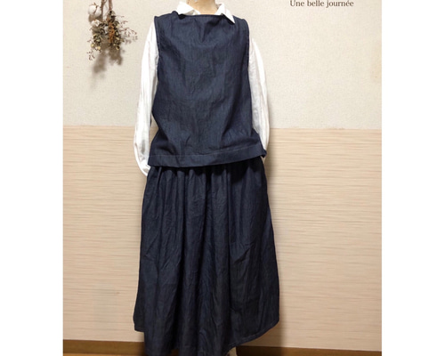 国産デニム　岡山サロペスカート 即購入◎ bce2c9cf1db50cb1eaa862085396a8