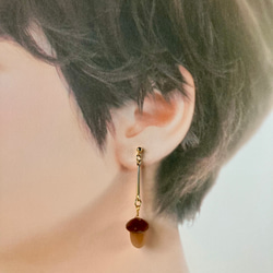 ♡クローバー ピアス カルセドニー♡ KUWARTO】ピンクカルセドニーピアス（ピアス（両耳用