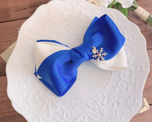 ぽんぽん★ブルー＆ホワイトレトロリボン　シングルサイズ2セット ぽんぽん様専用☆ブルー＆ホワイトレトロリボン シングルサイズ2セット