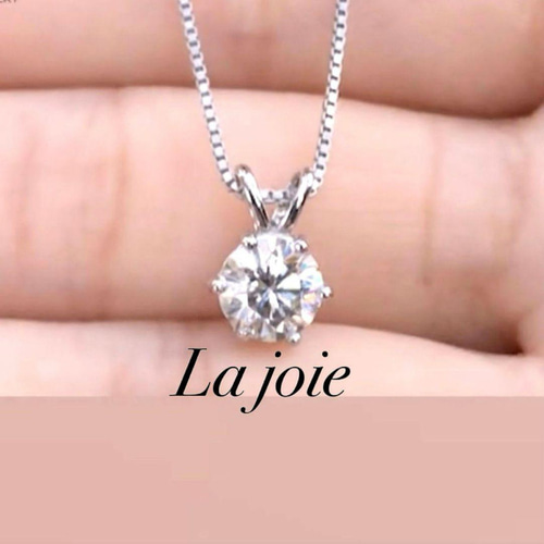 最高品質 モアサナイト 人工ダイヤモンド 6爪 【3ct 】ネックレス