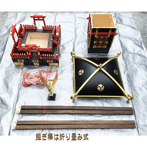 中型子ども神輿 【送料無料】ハンドメイドの本格的軽量子ども神輿中型