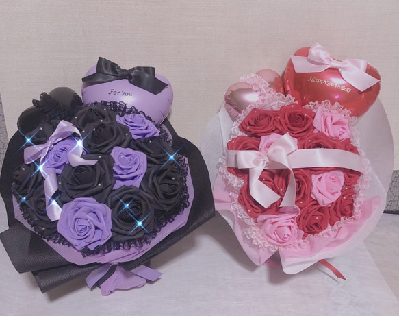 あバルーンブーケ　生誕祭　コンカフェ　成人式　推し活　ブーケ　花束　薔薇 花束 バルーンギフト バルーンブーケ 生誕祭 成人式 卒業 推し活