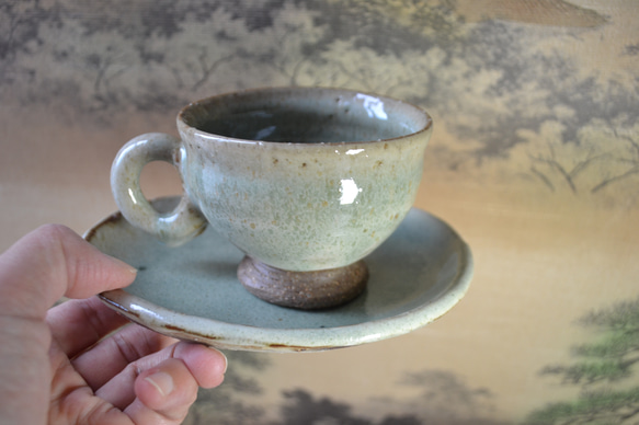 作家物　コーヒーカップ　★陶器★ おしゃれ「カップ＆ソーサー（丸）」コーヒーカップ コップ 陶器
