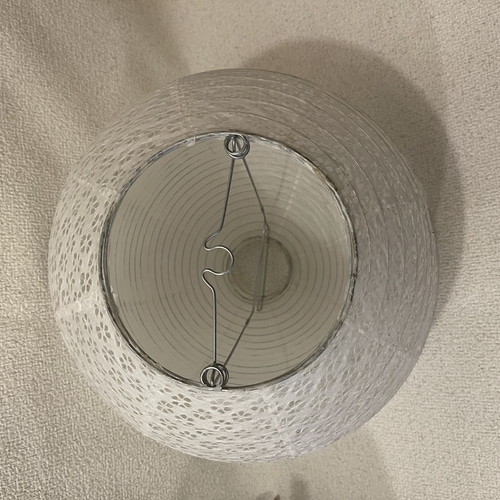 径45㎝丸提灯2灯灯具付き照明ペンダント白 径45㎝丸白落水和紙2重提灯照明灯具付きペンダントランプ