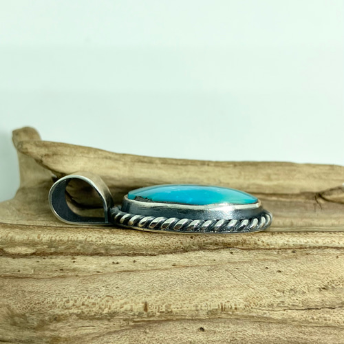 キングマン ターコイズ トルコ石 シルバー ネックレス ペンダント