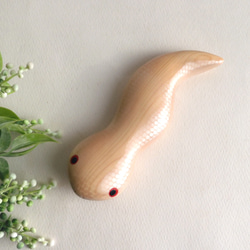 シャチS (☆台付き) wooden killer whale / orca その他置物
