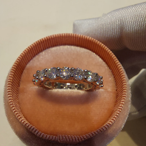 3mm モアッサナイト フルエタニティリング ディティールリング