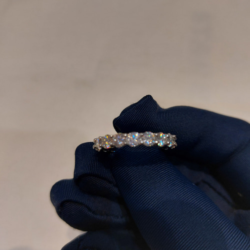 3mm モアッサナイト フルエタニティリング ディティールリング