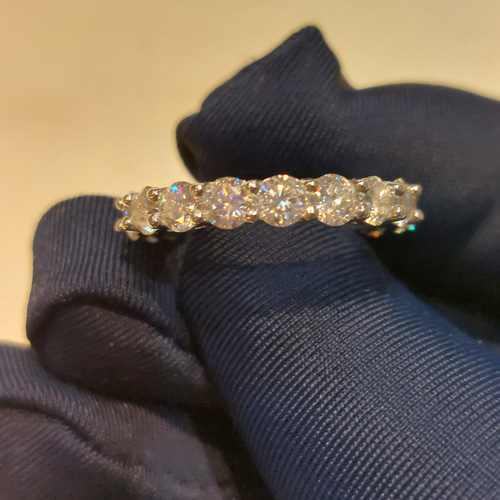 3mm モアッサナイト フルエタニティリング ディティールリング