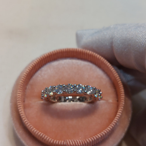 3mm モアッサナイト フルエタニティリング ディティールリング