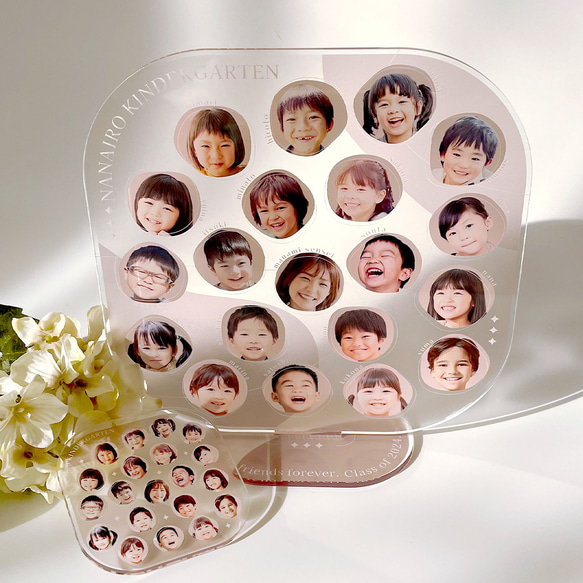 グッズ卒。四枚目まで写真有り。 卒園記念 顔写真 アクリルスタンド 卒園ギフト 写真入り （Mocha・M