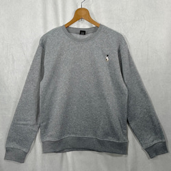 【選べる１１色展開】【秋冬の1枚】三毛猫のワンポイント刺繍 暖か裏起毛フリース生地 長袖スウェット/トレーナー 13枚目の画像