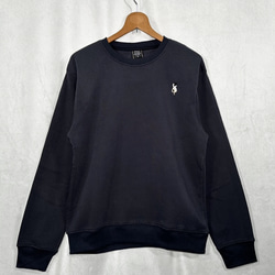 【選べる１１色展開】【秋冬の1枚】三毛猫のワンポイント刺繍 暖か裏起毛フリース生地 長袖スウェット/トレーナー 14枚目の画像