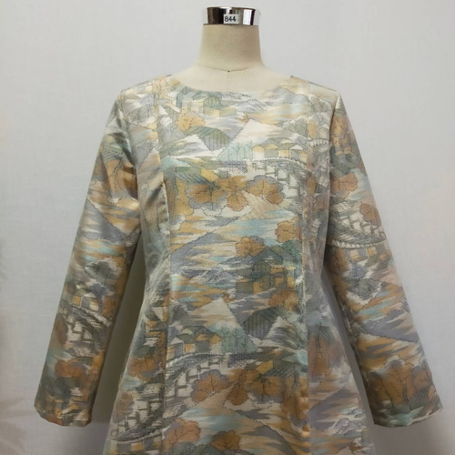 着物リメイク ワンピース 2WAY Lサイズ フレアー ゆったり プリンセス  