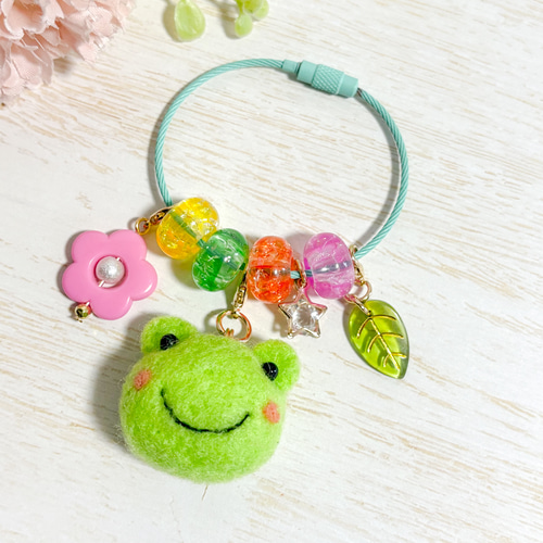 ♡色を楽しむ♡羊毛フェルトのカラフルじゃらじゃらワイヤーリング