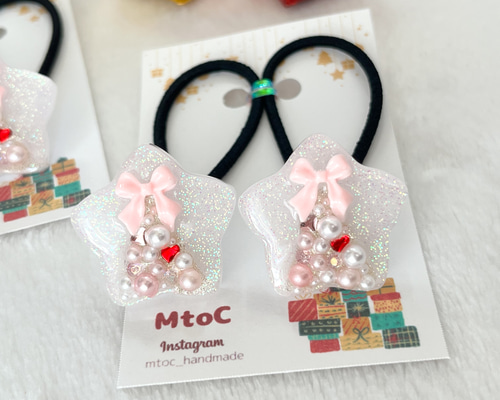 No 897❣️可愛いクリスマスレジンヘアゴム❣️٩(๑❛ᴗ❛๑)۶ No 897❣️可愛いクリスマスレジンヘアゴム❣️٩(๑❛ᴗ❛๑)۶ 大理石風