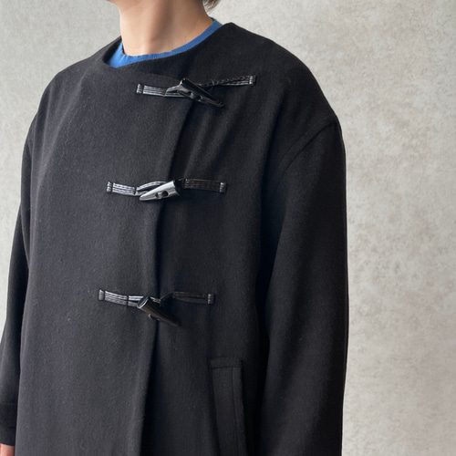 小柄S♡軽量＆あったかウール♡ゆったりお洒落ノーカラーコート□卒業