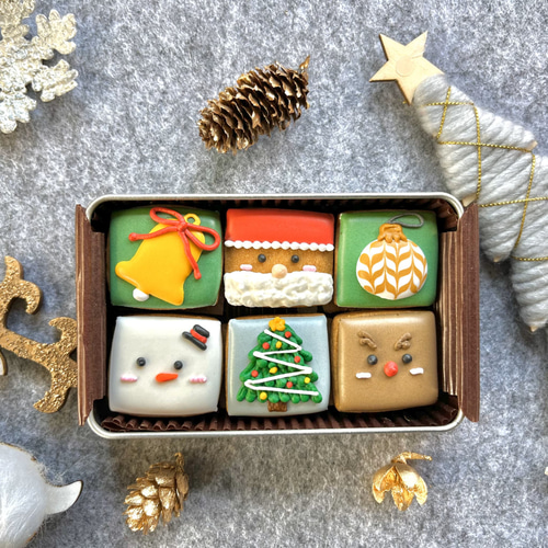 ☆ホワイトクリスマスver☆アイシングクッキー＆ザクザククッキー缶