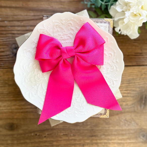 【新品未使用】bibiy ビビィ　リボンバレッタ　ホワイト　本日まで価格 BIBIY. MADE | B. RIBBON HAIR CLIP WHITE｜Bibiy.