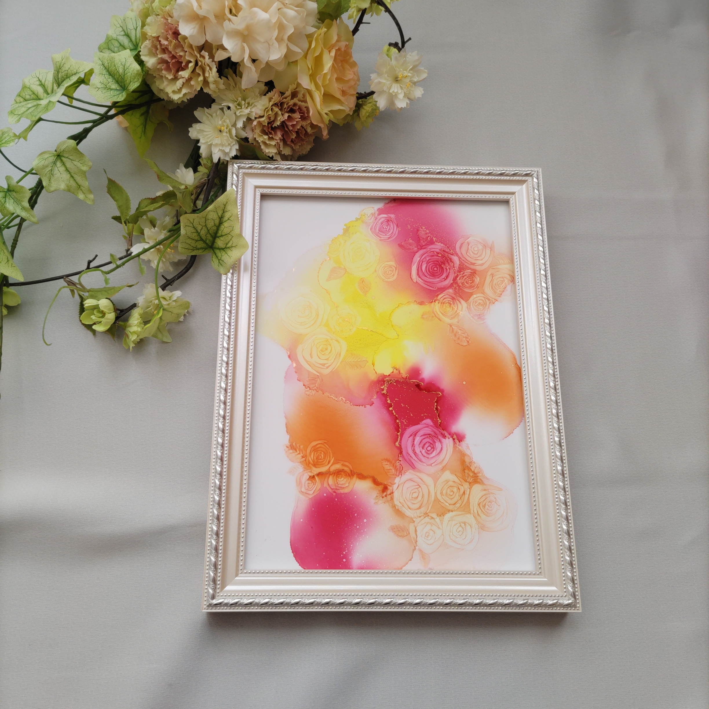 アルコールインクアート原画Ａ４