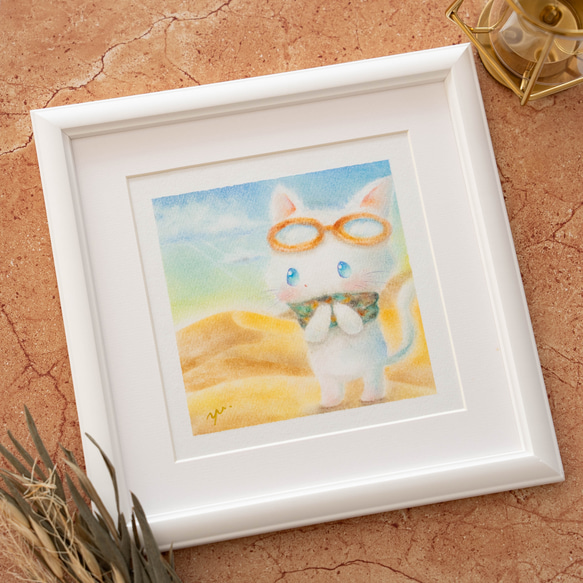 【原画】『冒険の旅へ』（鳥の絵　ガラクタ　アンティーク　森林　パステル画） 原画】『冒険の旅へ』（鳥の絵 ガラクタ アンティーク 森林 パステル画）