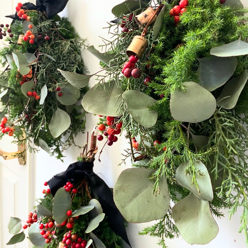 フレッシュブーケ ✩.*˚ 針葉樹とユーカリのフレッシュスワッグ