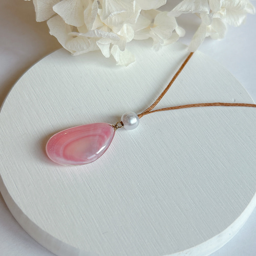 長さ調節できる桜貝ネックレス ネックレス・ペンダント