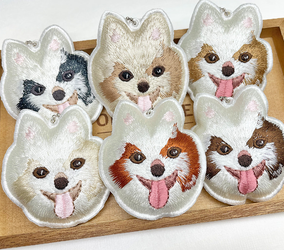 専用　ハンドメイド　刺繍　シーズー　パピヨン　ポメラニアン　キーホルダー　犬 dog-14_2.jpg